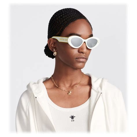 dior pacific b1u|DiorPacific B1U White Butterfly Sunglasses .